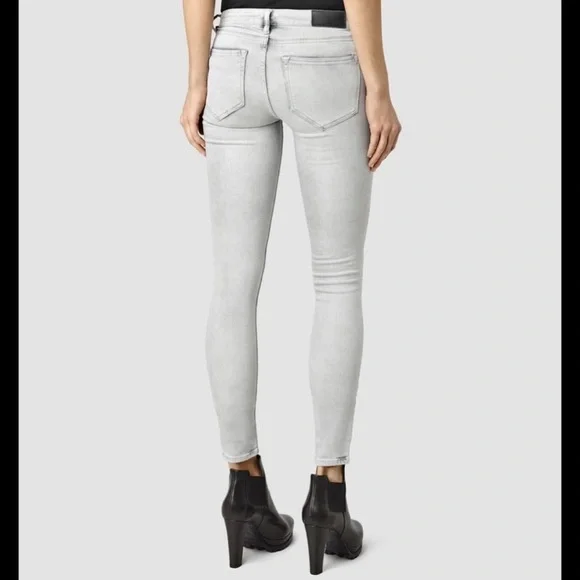 ALL SAINTS Mast Bleached Skinny Jeans Sz 28 - Picture 2 of 8